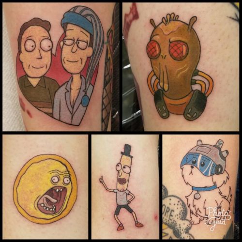 Rick & Morty Flash Tattoos